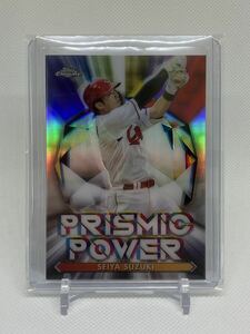 初年度版 鈴木 誠也 インサート 2021 Topps Chrome NPB Baseball PRISMIC POWER カープ カブス Seiya Suzuki Cubs