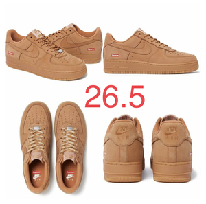 【新品正規】WHEAT 26.5 cm/ Supreme Nike Air Force 1 Low US8.5 / シュプリーム エアフォース1 ナイキ airfoce one flax ウィート