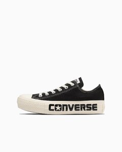 ★コンバース★CONVERSE ALL STAR PLTS LOGOPATCH OX (コンバース　オールスター　ＰＬＴＳ　ロゴパッチ　ＯＸ）ブラック25.0