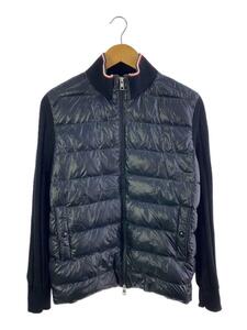 MONCLER◆CARDIGAN TRICOT/C-TIND-22-33637/ニット切替ダウンセーター/S/ナイロン/BLK