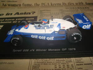 ★☆ティレル 008 フォード 1978年 モナコGP 優勝　P.ドゥパイエ　スパーク 1/43　Tyrrell 008 Ford P.Depailler☆★