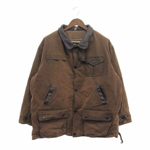 2000年代〜 イングランド製 Barbour バブアー ブッシュマン ジャケット オイルド 防寒 ブラウン (メンズ XL相当) 中古 古着 P6382