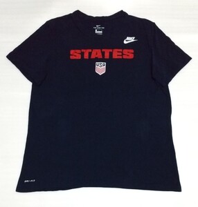 ☆THE NIKE TEE 半袖TシャツXLサイズ スポーツSTATES USAプリント ウェア ファッションDRI-FITティー紺色ネイビー ナイキ BETTER WORLD.COM