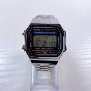 142【中古】CASIO STANDARD カシオ スタンダード デジタル メタルバンド A168 シルバー メンズ レディース 腕時計 動作確認済み 現状品 