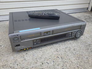 SONY ソニー Hi-8 S-VHS Wデッキ WV-ST1 リモコン付属 通電のみ確認