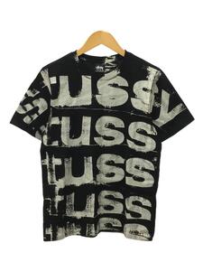 STUSSY◆Tシャツ/S/コットン/BLK/総柄