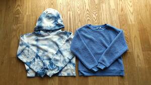 GAP　KIDS　ボアフリーストップス＋タイダイ柄パーカー　２点　L　140