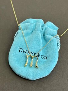 ●【Tiffany&Co ティファニー レター イニシャル M ネックレス T&CO おしゃれ K18 750 超人気 アクセサリー おしゃれ 上品】SF-12803