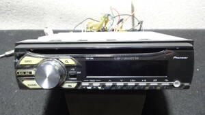 16AD8000 Carrozzeria Pioneer DEH-380 フロントAUX 1DIN ホンダ　変換カプラー付 動作確認済 