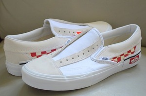 新品未使用 VANS バンズ ボルト Slip-On CAP スリッポン CAP 再構築 チェッカー柄 VN0A3WM5TLJ　US10.5 28.5センチ ナチュラル レッド