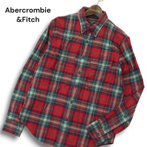 Abercrombie&Fitch アバクロンビー＆フィッチ 秋冬 長袖 ワーク★ フランネル チェック シャツ Sz.S メンズ　A4T13474_C#B