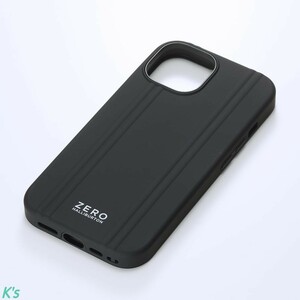 ブラック 背面型 iPhone 15 / 14 / 13 ZERO HALLIBURTON Hybrid Shockproof Case ケース カバー MagSafe対応 ストラップホルダー付属