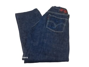 美品 FULL COUNT フルカウント 01050R 濃紺 インディゴ ジーンズ W31×34 ボタンフライ セルビッチ DENIM JEANS