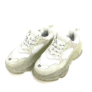 【中古】BALENCIAGA TRIPLE S WHITE 24.0cm 544351 バレンシアガ[240092278522]