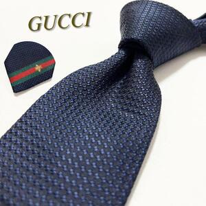 激レア★【美品】GUCCI グッチ ネクタイ ソリッドタイ ビーマーク 蜂 無地 イタリア製 ナロータイ ジャカード スーツ ハイブランド 高級 GG