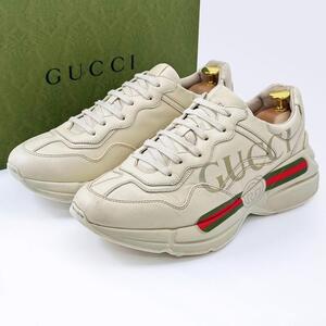 現行品 グッチ GUCCI ダッドスニーカー 厚底 オーバーサイズ ライトン 7 26 スニーカー メンズ シェリーライン インターロッキング 500877