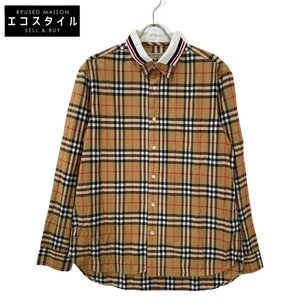 BURBERRY バーバリー ヴィンテージチェック 8004962 レイヤードカラー コットンシャツ ベージュ XL トップス コットン メンズ 中古