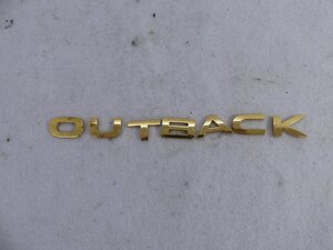 A4488 S スバル レガシィ BP9 後期 アウトバック OUTBACK 金 ゴールド リア エンブレム オーナメント ロゴ BP5 BL5 BL9