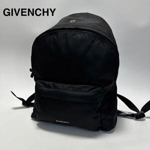 f98【極美品】ジバンシー　GIVENCHY 4Gロゴ　ナイロン　レザー　黒　ブラック　A4可　リュックサック　バックパック　 A4可