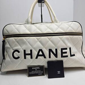 CHANEL シャネル　ホワイト　ボストンバック　縦27横48 7631