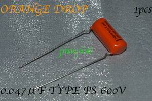 0.047μF TYPE PS Orange Drop オレンジドロップ Sprague スプラグ Cornell Dubilier CDE コーネルデュブラー コンデンサ ストラト