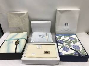 ☆★【保管品】 冬物寝具 おまとめセット② GIVENCHY コットンケット/NINA RICCI ボアシーツ/絹毛布など 冬物 寝具 毛布 160 サイズ