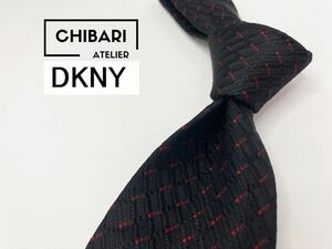 【超美品】DKNY　ダナキャラン　ドット柄 ネクタイ 3本以上 送料無料 メンズ ブラック　1102174