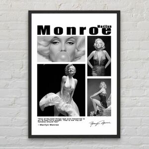 1-Marilyn Monroe　マリリン・モンロー　A4額装付　フレーム付