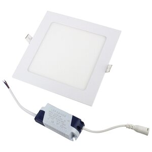 超薄型 LED パネル 12ｗ 12V/24V 6500K ルームランプ 照明 LED照明 薄型照明 天井 パネル照明 キャンピングカー 船 電気