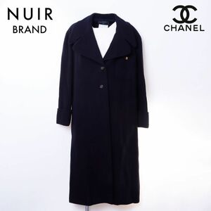 シャネル CHANEL コート ココボタン ネイビー