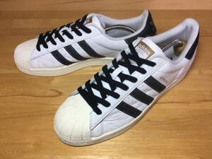 ★adidas アディダス SUPERSTAR スーパースター 白×紺 デニム 2020年製 27.5cm 美品 Used 検 80