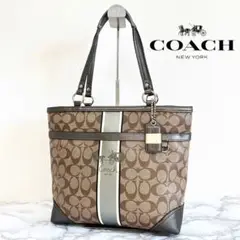 55 COACH コーチ シグネチャー ハンドバッグ トートバッグ