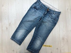 DKNY JEANS ダナキャラン レディース ローライズ クロップド デニムジーンズパンツ 3 青