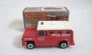 ＊MATCHBOX マッチボックス ミニカー 75 70~80年代　箱イラスト　69 SECURITY TRUCK　セキュリティトラック レズニー　イングランド製