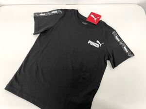 新品■PUMA プーマ キッズ 半袖シャツ XS 7-8Y ブラック 迷彩 Tシャツ