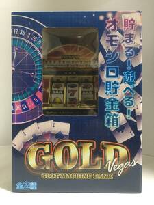 オモシロ貯金箱　GOLD SLOT MACHINE BANK レッドパネル 新品・未開封