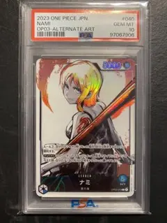 【PSA10】　ワンピースカード　墨絵　ナミ　リーダーパラレル