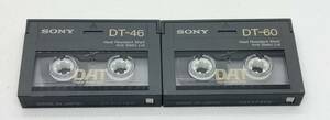 【 SONY DAT 60分 46分 2本セット 】 SONY DT-60 / DT-46 ◎ ソニー 日本製 室内保管品 ◎ 簡易消去済み 樹脂ケース入り TAPE テープ