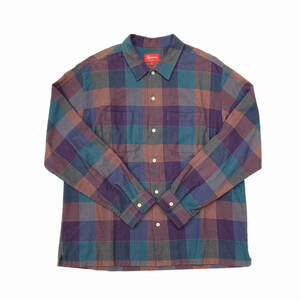 Supreme 21AW Plaid Flannel Shirt 長袖シャツ L コットン PUP チェック