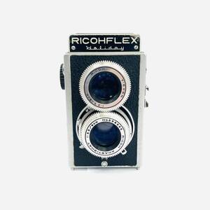 W1-104【RICOHFLEX 二眼カメラ】リコーフレックス 2眼 アンティーク ヴィンテージ 1:3.5/8cm 昭和レトロ ジャンク 1円スタート 1円出品