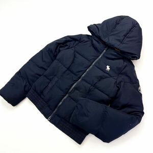 Abercrombie&Fitch ☆ キッズ XL 160相当 ネイビー ダウンジャケット ダウンパーカー 毎日の登校着◎ アバクロンビー&フィッチ■S1182