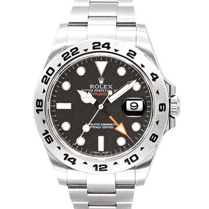 ロレックス ROLEX エクスプローラーII 黒文字盤 216570 ランダム番 SS メンズ腕時計 自動巻き EXPLORER 42mm 男性 ブランド