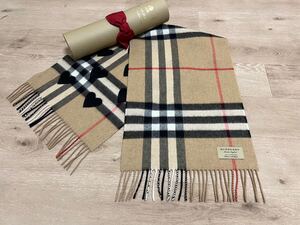 BURBERRY バーバリー マフラー カシミア100％　未使用に近い　ハートブラック　送料無料!!!