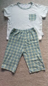 【中古】半袖パジャマ 上下セット ユニクロ/UNIQLO 100 男の子用 グリーン