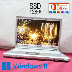 ★美品 高性能6世代i3！SSD128GB★CF-SZ5 Core i3-6100U Webカメラ Win11 MS Office 中古品 ノートPC★P72433