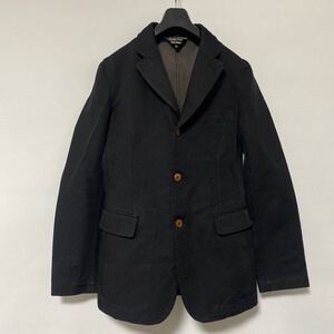 美品 AD 2009 COMME des GARCONS HOMME PLUS evergreen ポリ ボンディング 染色 加工 ジャケット S ギャルソン オム エバーグリーン 縮絨