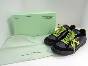 77MY☆OFF WHITE BlACK FLUO YELL OMIA042F 19D680371062 スニーカー オフホワイト ブラック サイズ43 中古