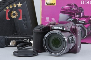 【中古】Nikon ニコン COOLPIX B500 プラム コンパクトデジタルカメラ 元箱付き