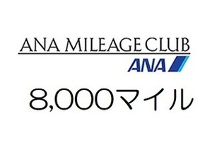 全日空ANA8,000マイル　希望の口座へ加算