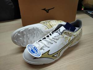 ミズノ MIZUNO サッカーシューズ トレーニングシューズ フットサルシューズ α SELECT AS P1GD246550 WHT/GLD/BLK WIDE 人工皮革 25,0cm